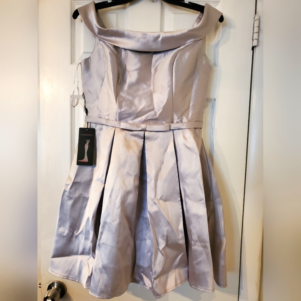 NWT Everpretty Women Grey Silver Dress